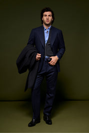 Collins Suit Trousers - Wool/Cashmere - Navy Melange