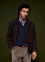 Merricks - Cashmere Polo - Melange Navy Brown