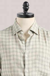 Bronte Italian Linen - Green Check - Restocked