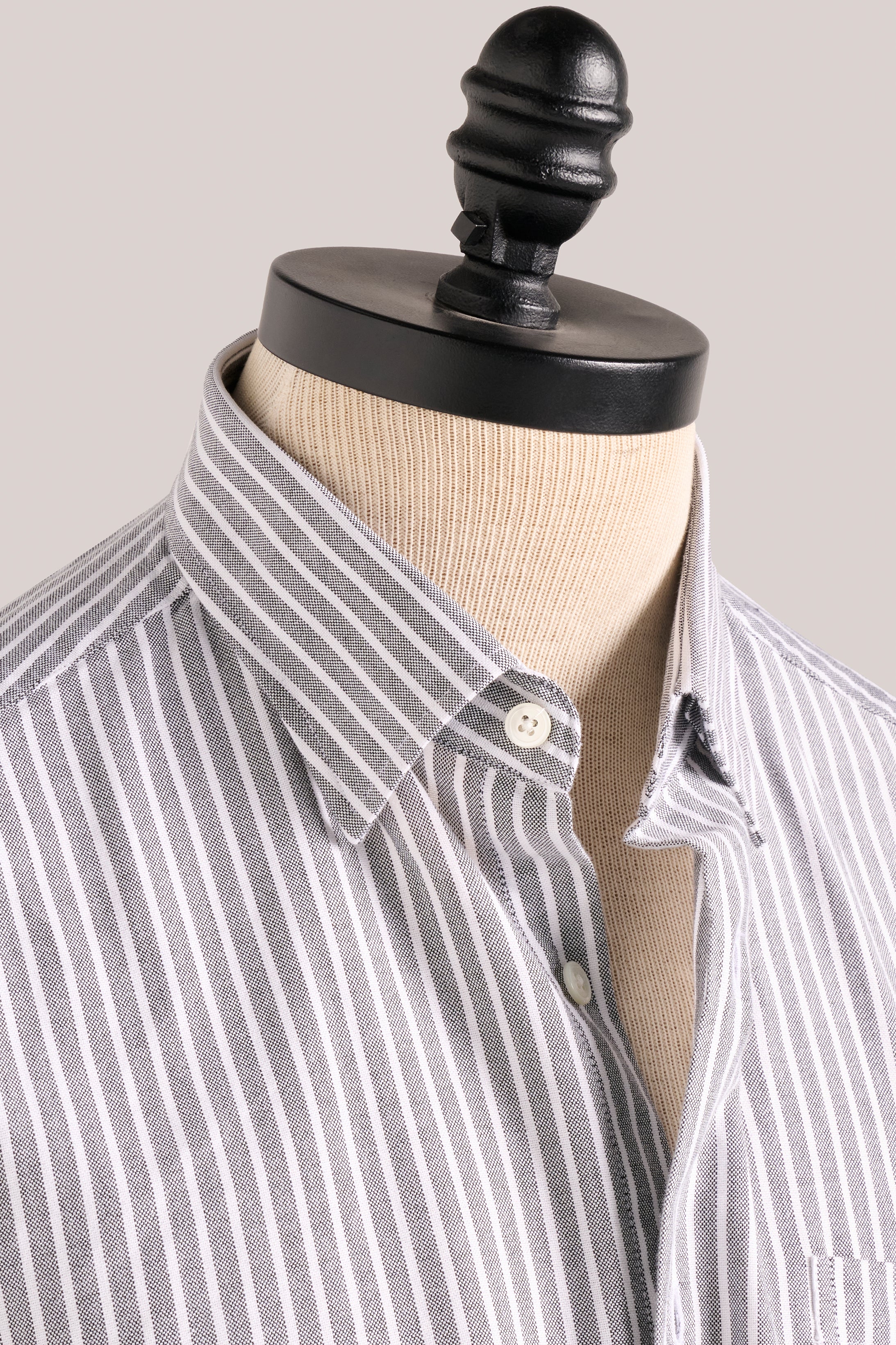 Fenner Essential Oxford Shirt - Gray Stripe - ONLY -  XXL