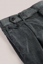 Italian Corduroy Gurkha Trouser - Slate