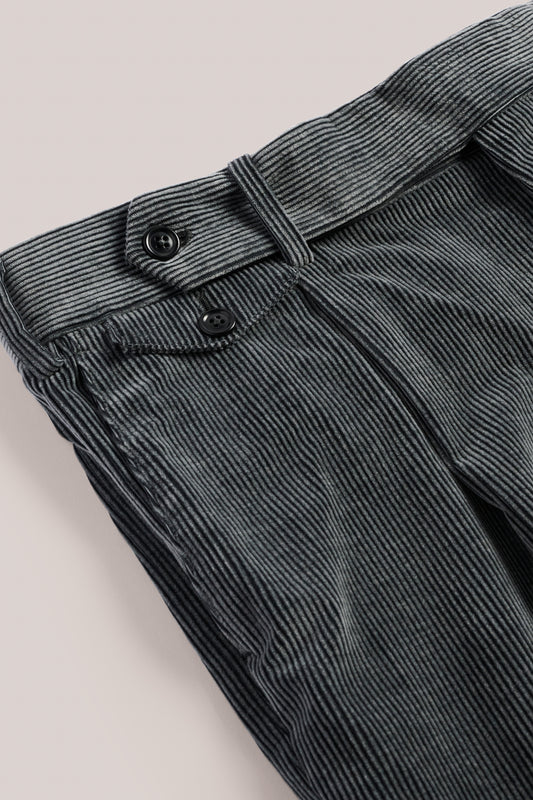 Italian Corduroy Gurkha Trouser - Slate