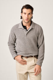 Merricks - Cashmere Polo - Grey Melange