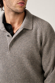Merricks - Cashmere Polo - Grey Melange