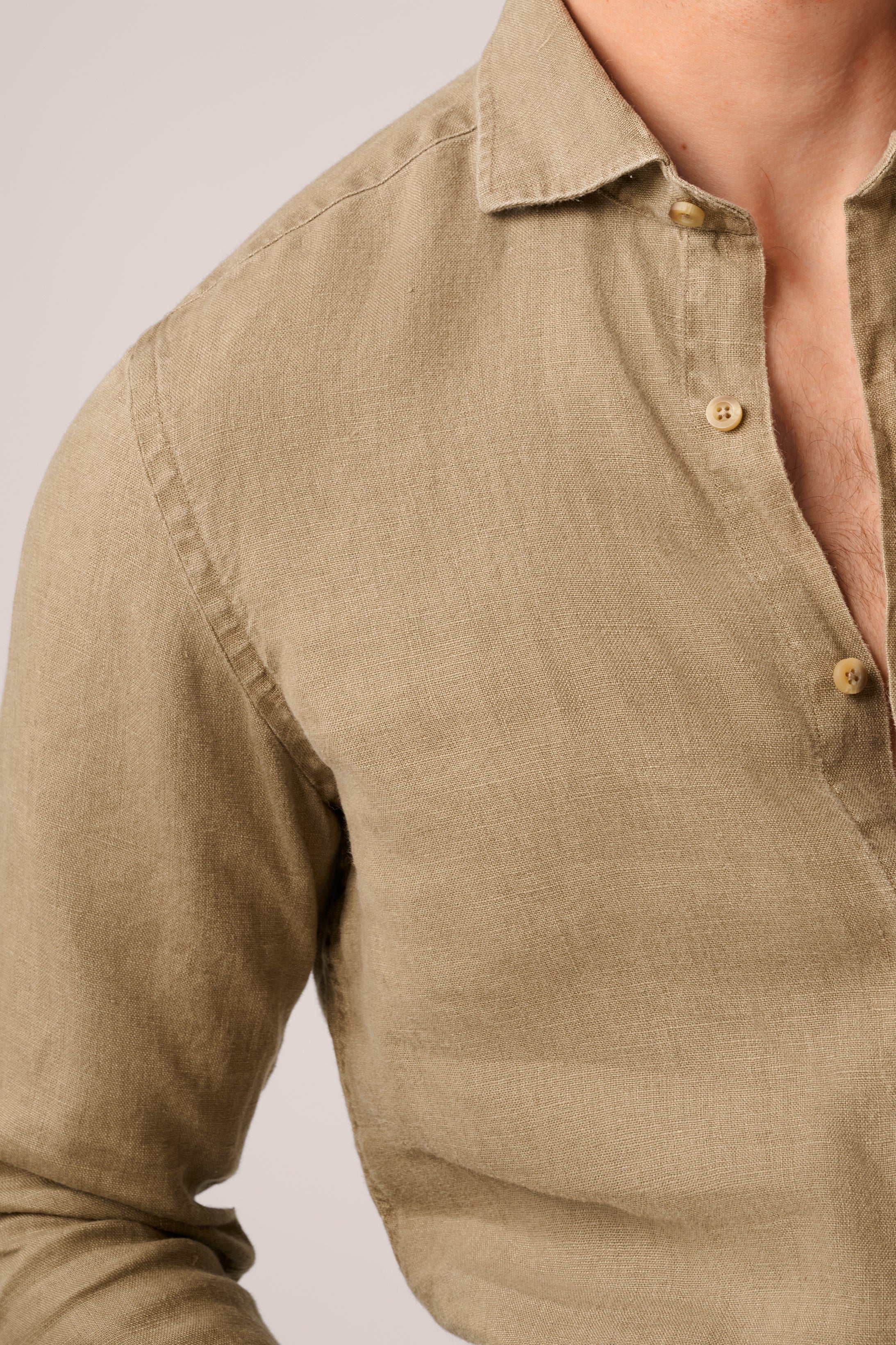 Vintage Shirt - Italian Linen - Washed Camel (Pre-Order)
