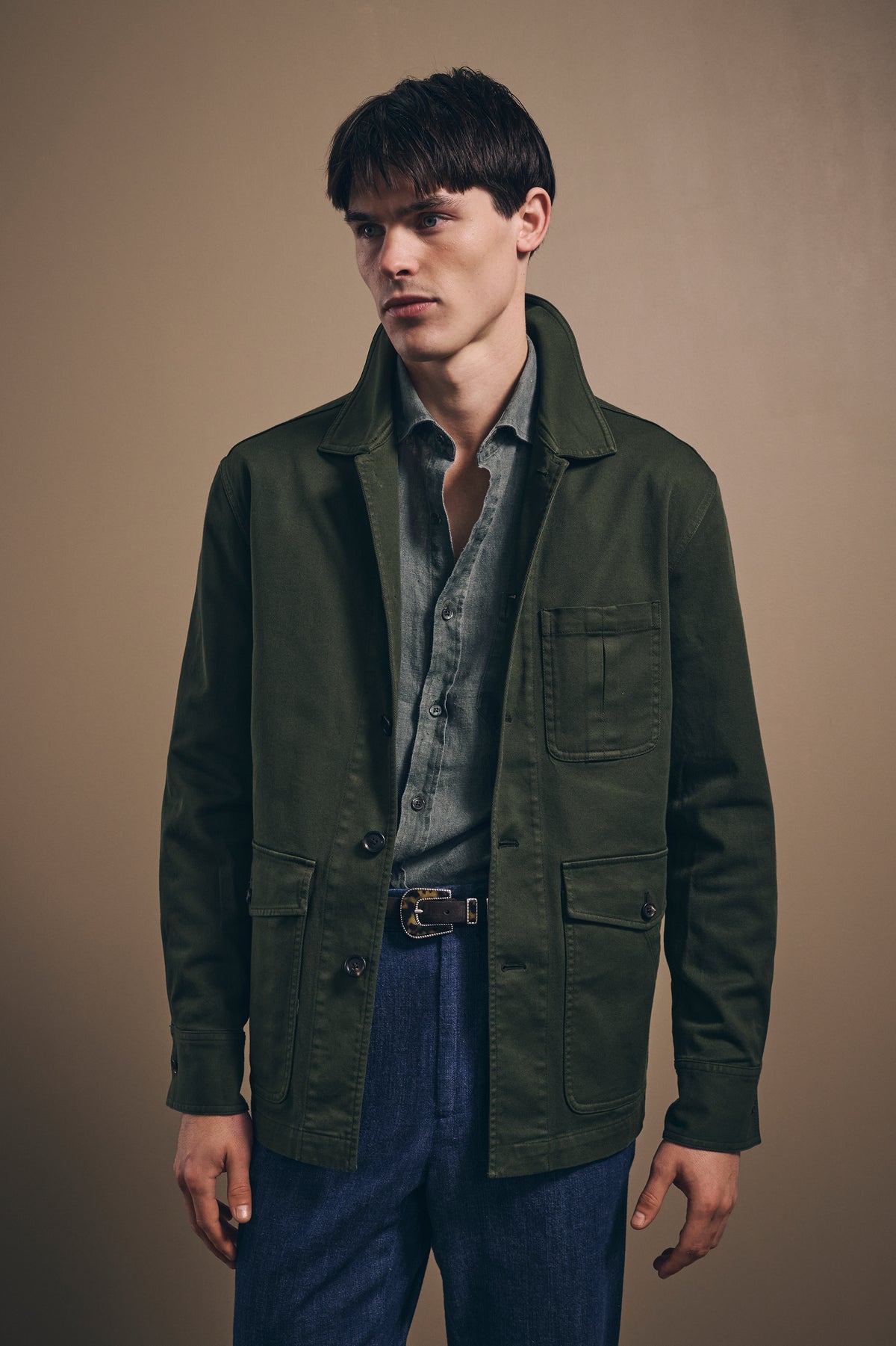 Fitzroy Chore Jacket - Garment-Dyed Cotton - Khaki Green