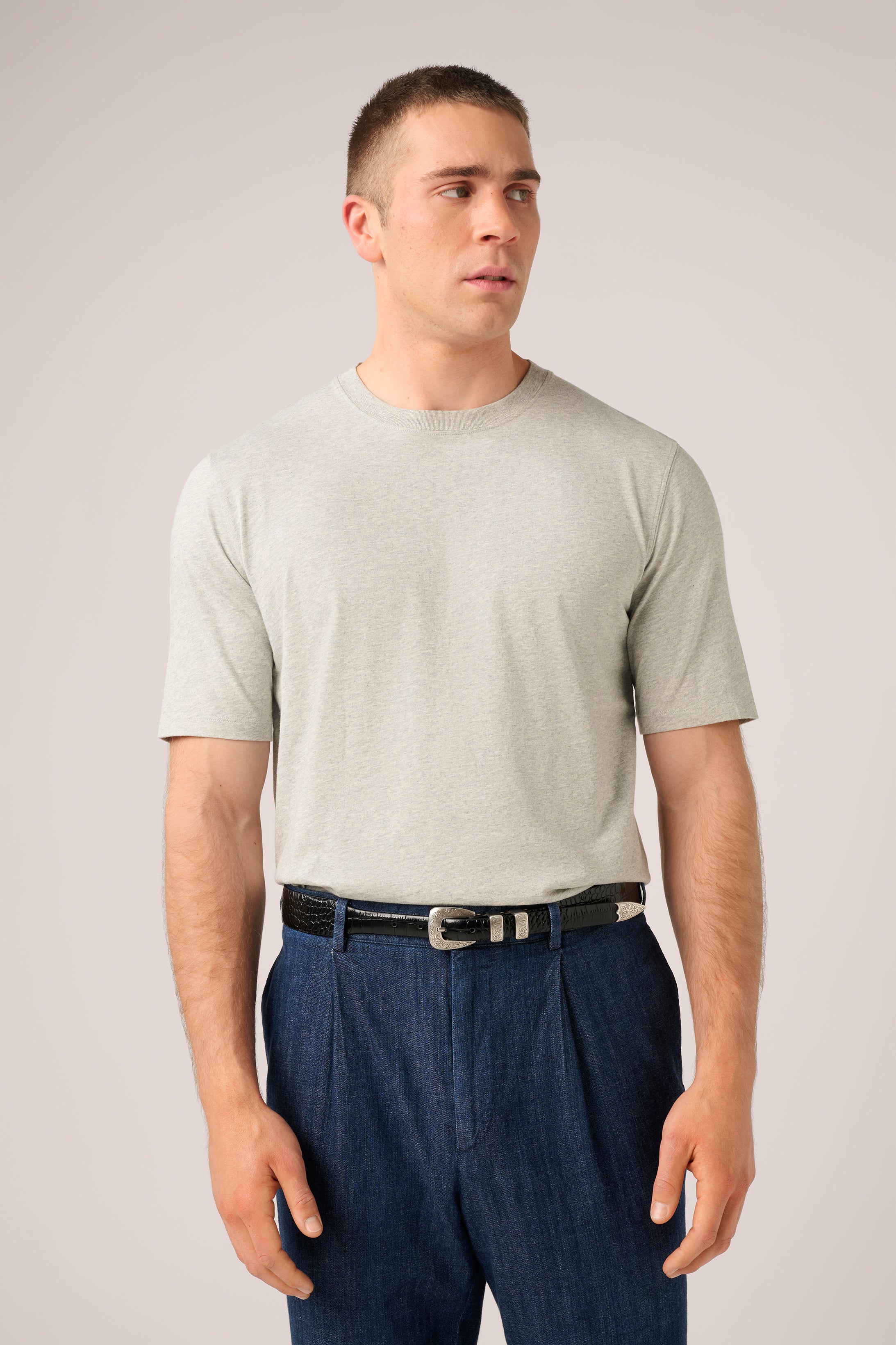 Apollo T-Shirt - Portuguese Cotton - Marl Grey
