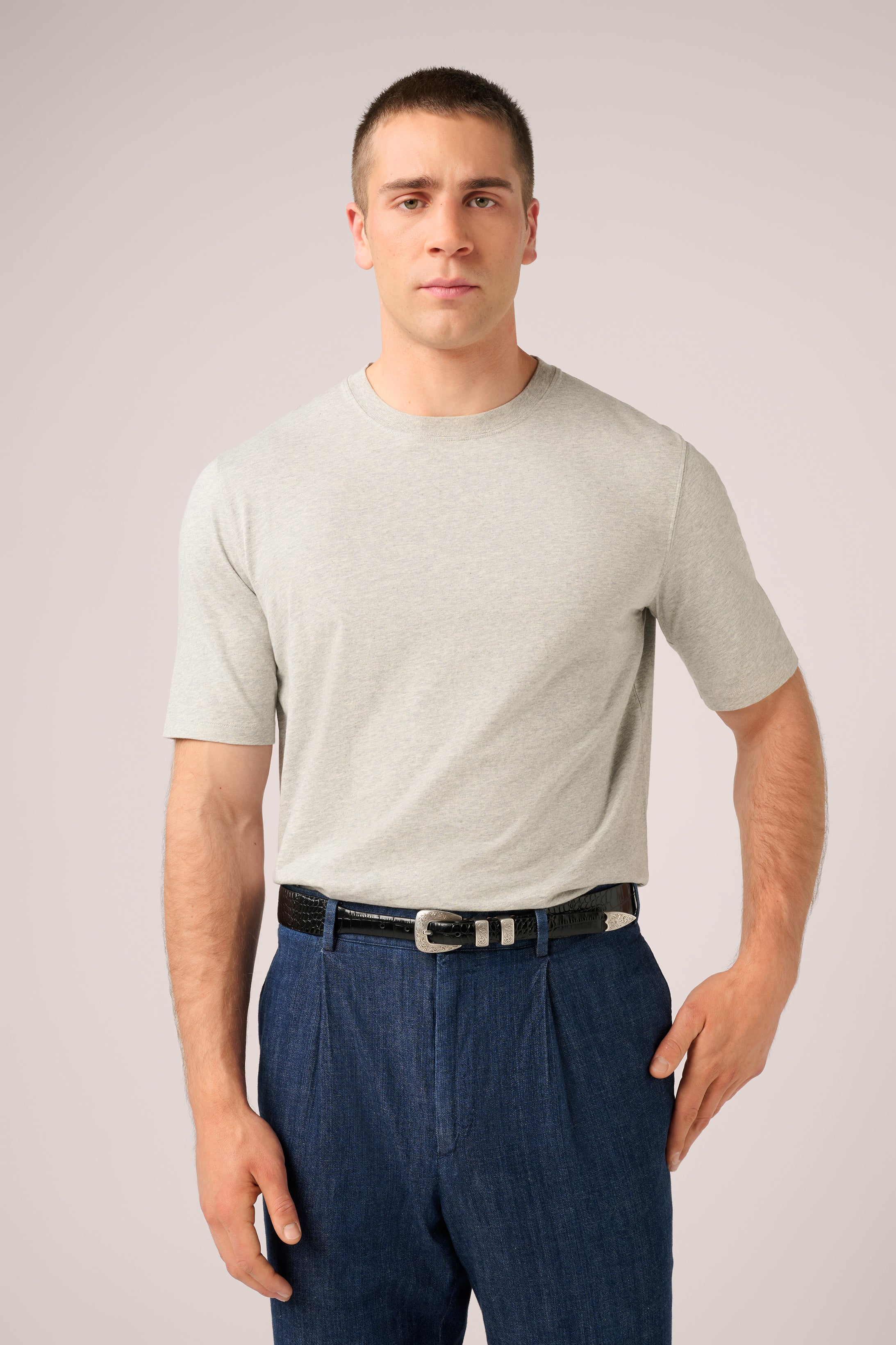 Apollo T-Shirt - Portuguese Cotton - Marl Grey