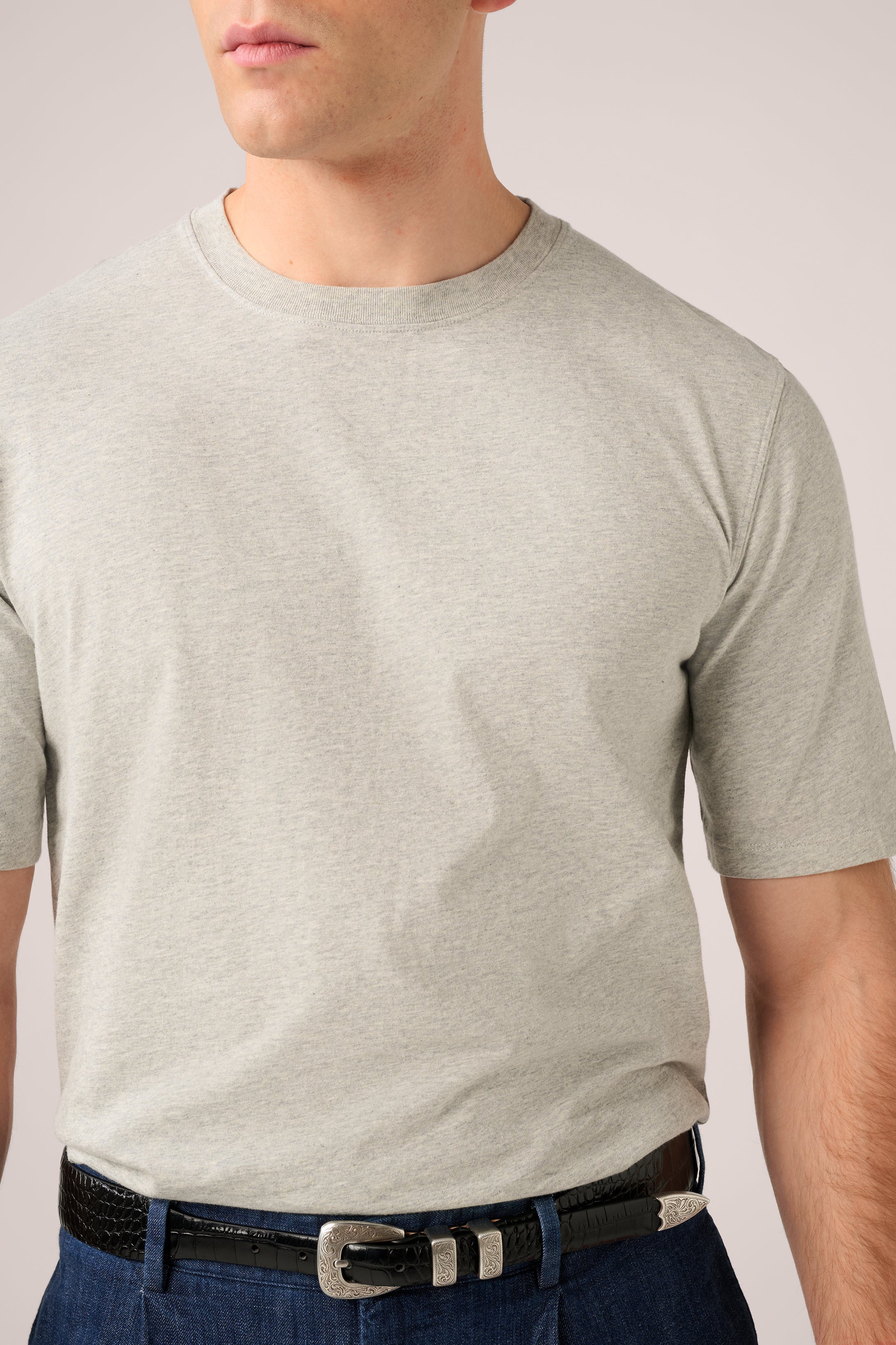 Apollo T-Shirt - Portuguese Cotton - Marl Grey