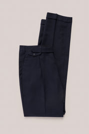 Italian Hopsack Trouser - Navy