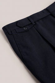 Italian Hopsack Trouser - Navy