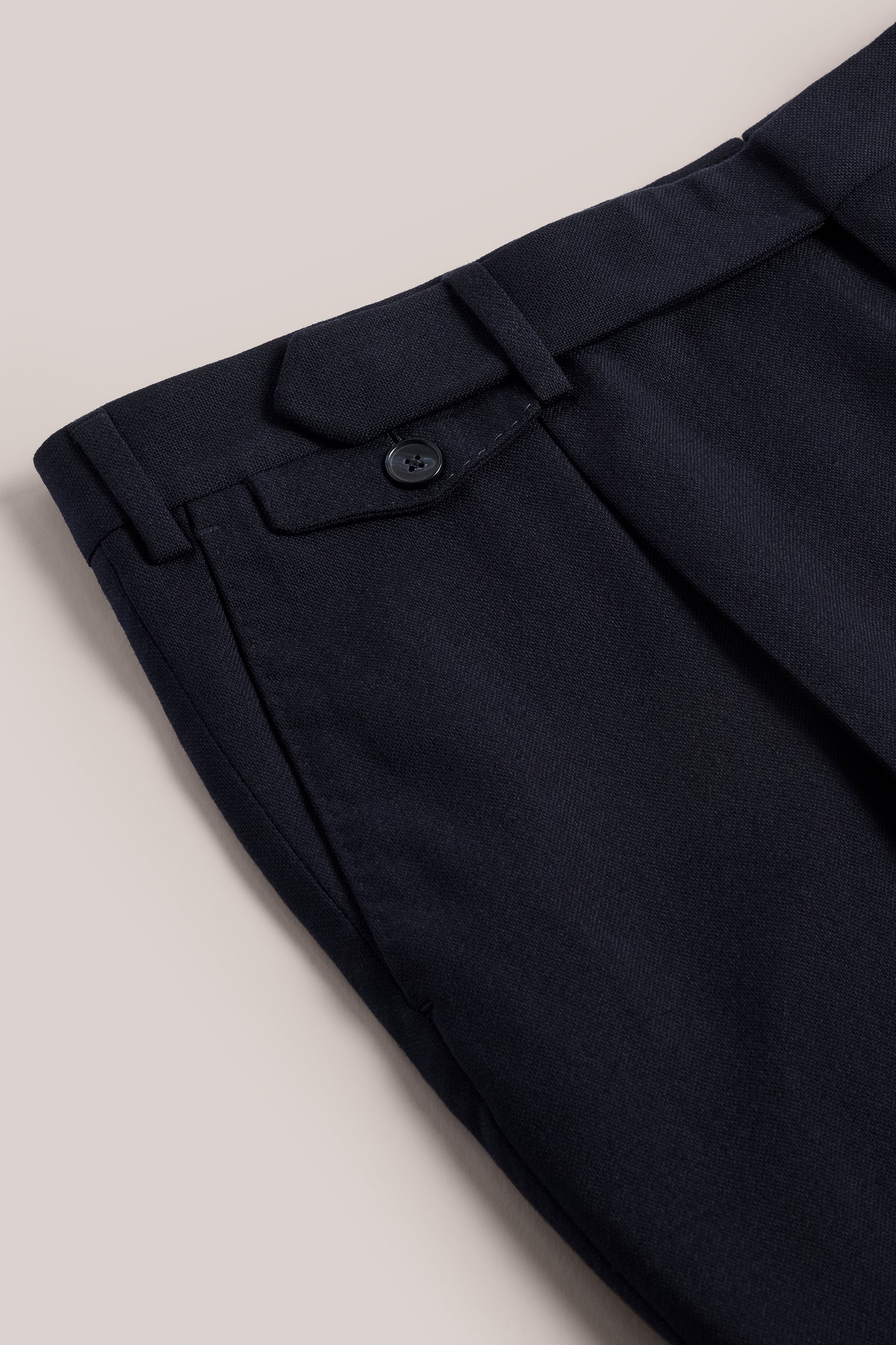 Italian Hopsack Trouser - Navy