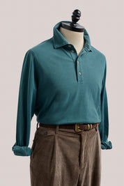 Hastings Long Sleeved Polo - Dark Petrol