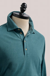 Hastings Long Sleeved Polo - Dark Petrol
