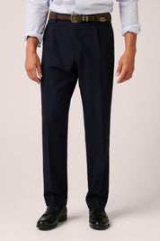 Italian Hopsack Trouser - Navy