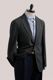Apollo Unconstructed Blazer - Wool - Black and Grey Check