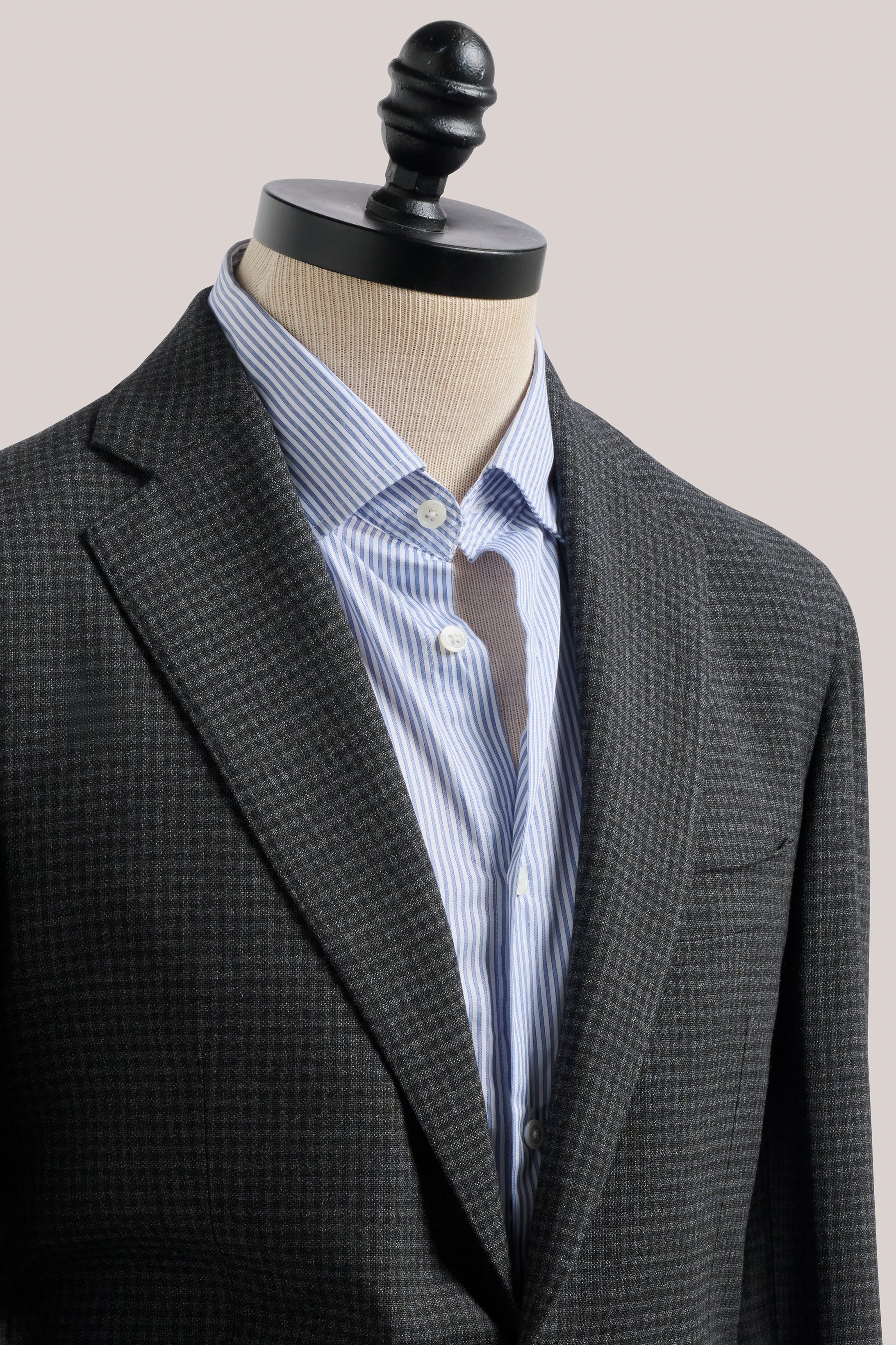 Apollo Unstructured Blazer - Wool - Black and Grey Check