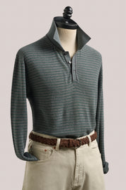 Inverloch Ice Cotton Long Sleeved Polo - Moss Green
