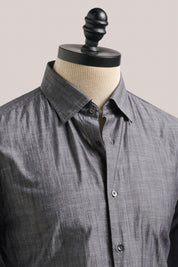 Italian Melange Shirt - Charcoal