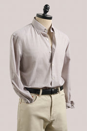 Italian Melange Shirt - Taupe
