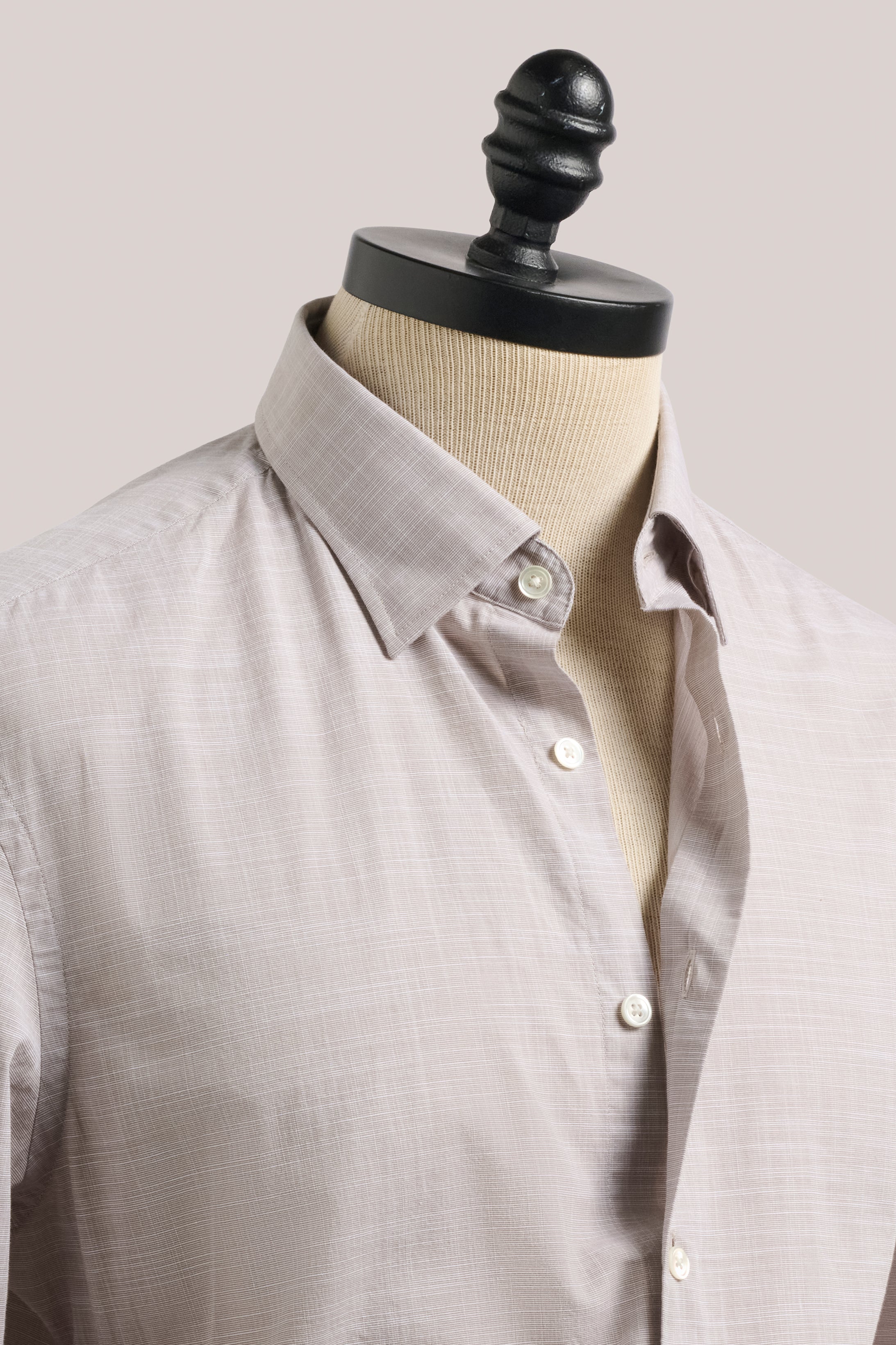 Italian Melange Shirt - Taupe