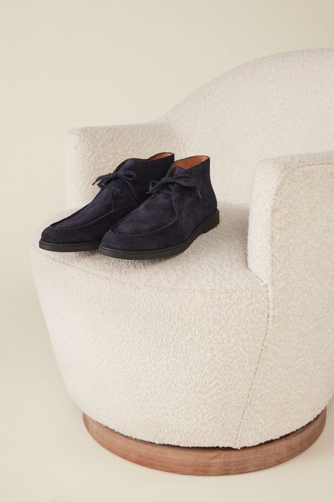 Armadale Suede Desert Boots - Navy Suede (Made-to-Order)