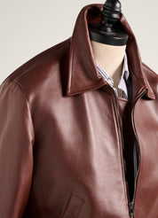 Leather Bomber - Burnt Caramel - Pre-Order