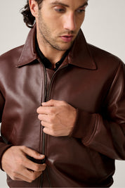 Leather Bomber - Burnt Caramel - Pre-Order