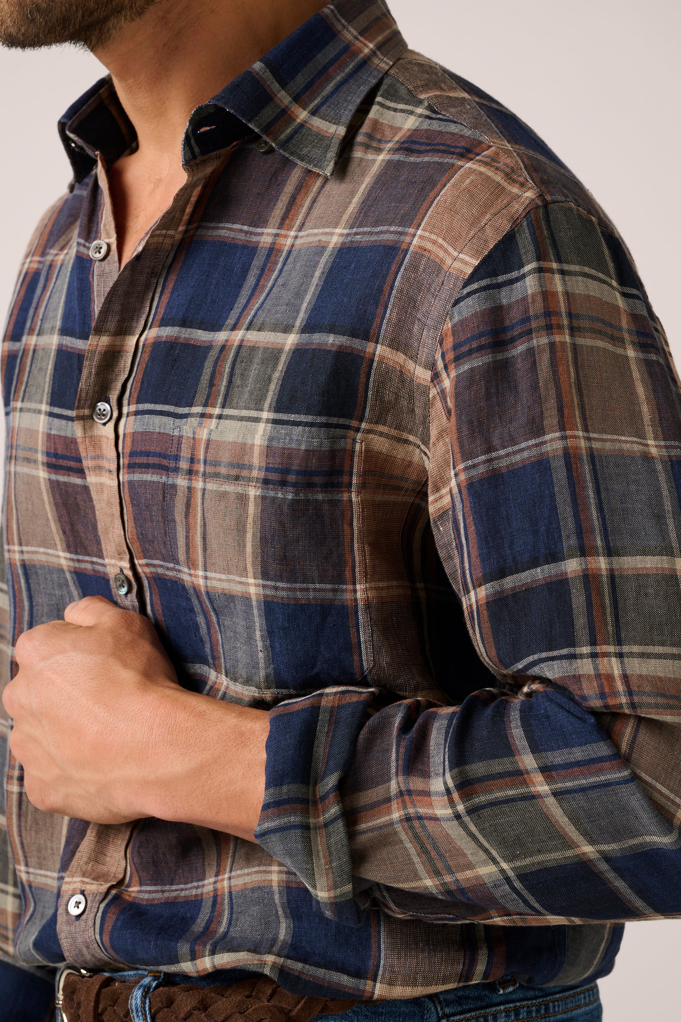 Bronte Linen Check Shirt