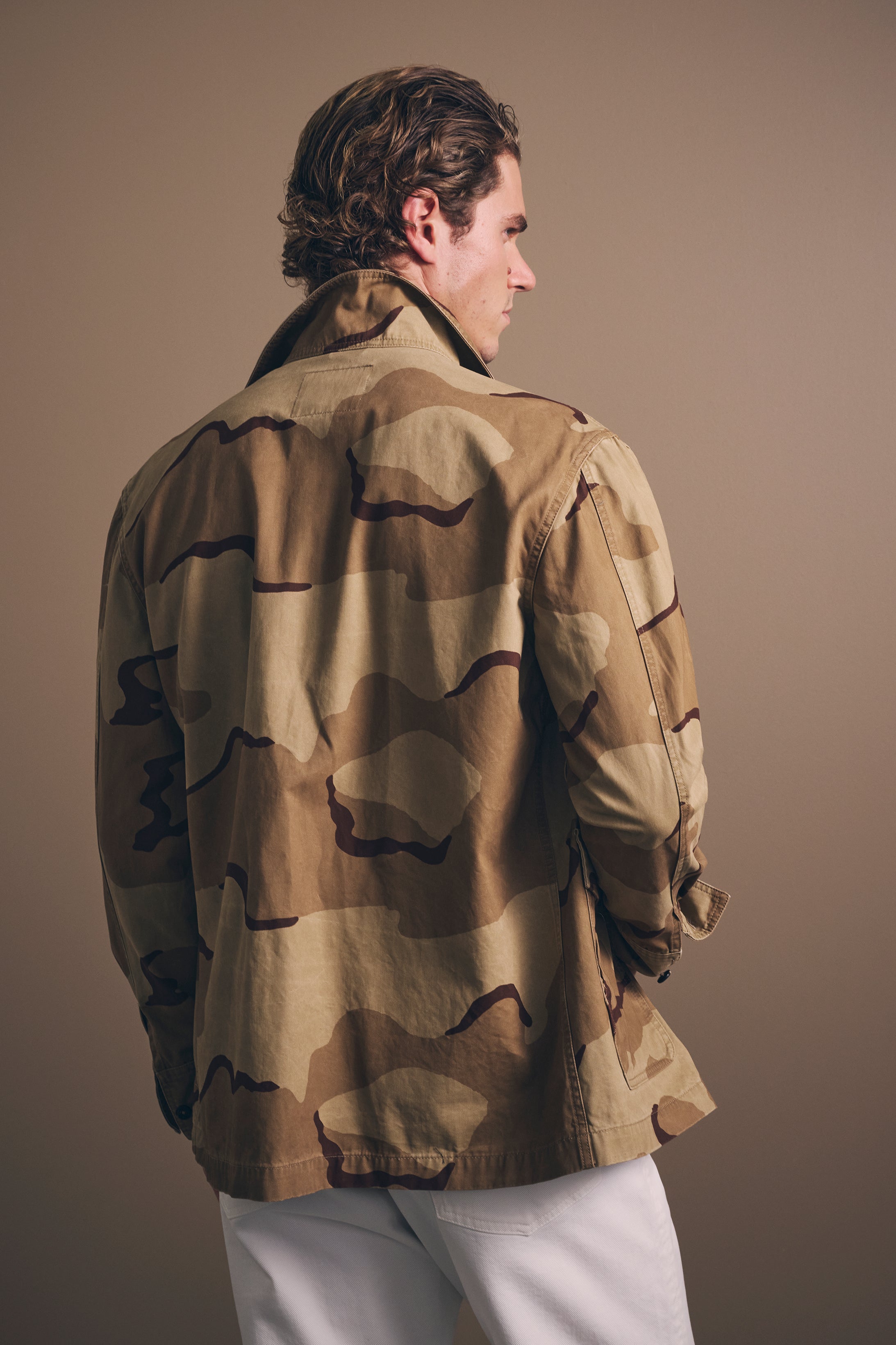 Fitzroy Chore Jacket - Super Twill Organic Cotton - Sand Camouflage - PREORDER