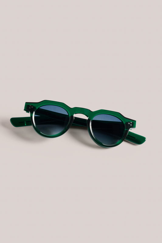 Lorne Round Sunglasses - Green