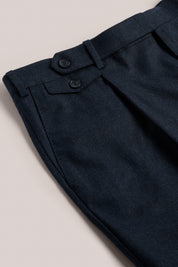 Collins Suit Trousers - Wool/Cashmere - Navy Melange