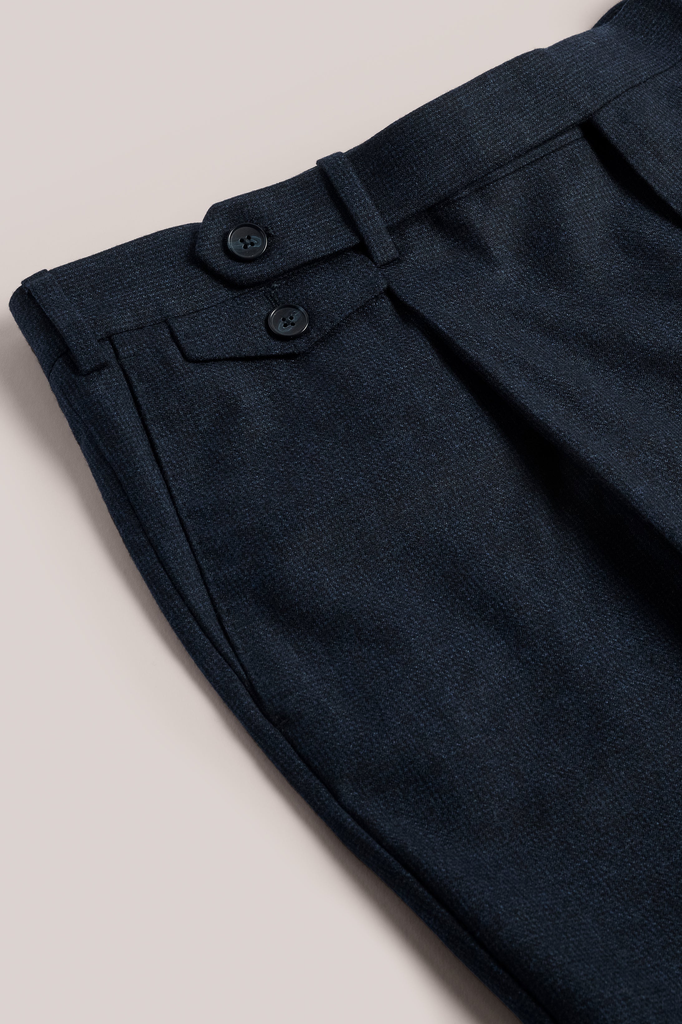 Collins Suit Trousers - Wool/Cashmere - Navy Melange