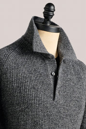 Merricks - Wool/ Cashmere Polo - Charcoal
