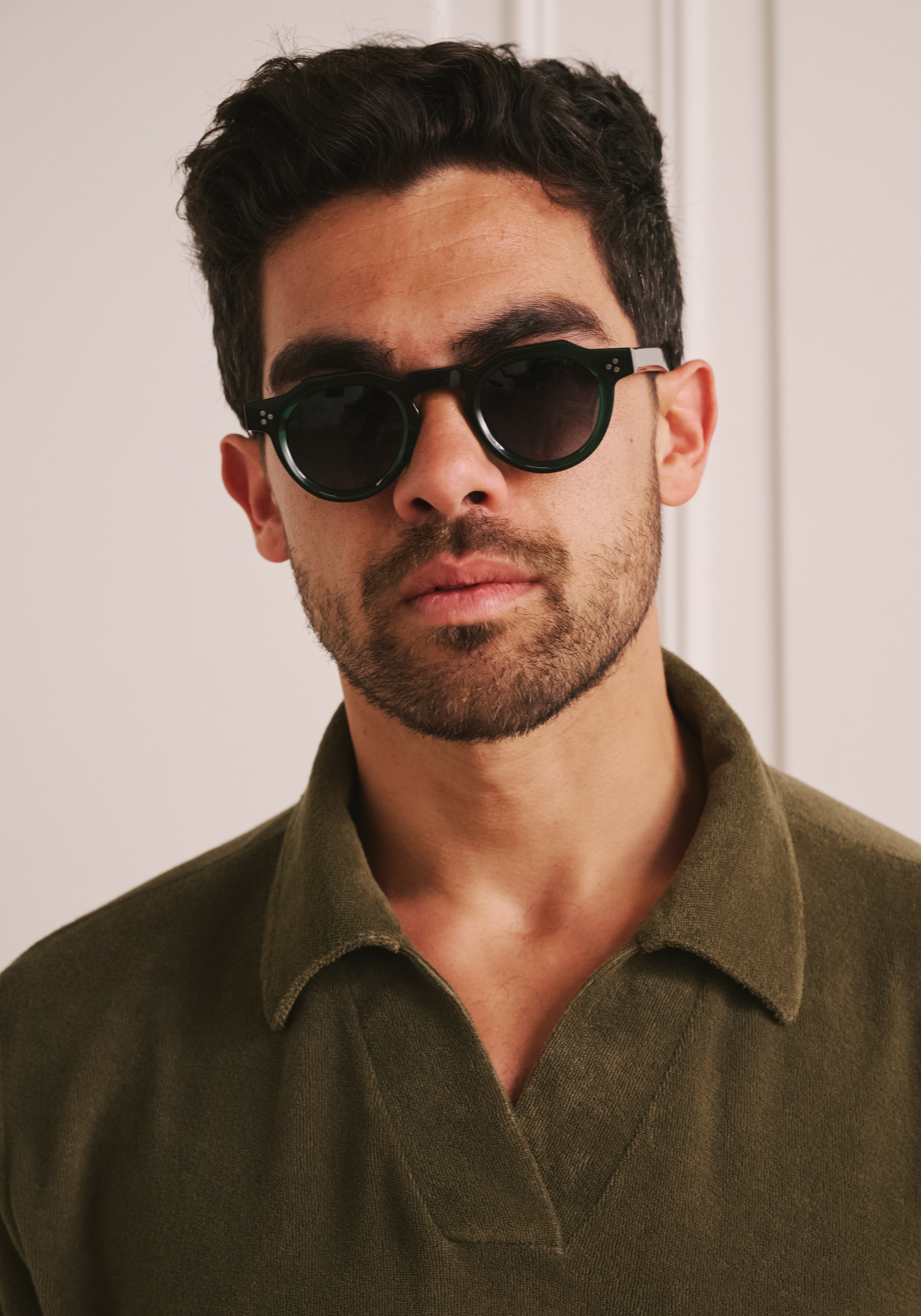 Lorne Round Sunglasses - Green