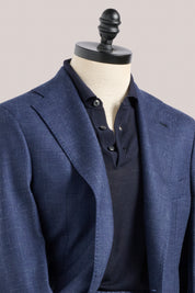 Naples Blazer - Wool/Linen - Navy Melange