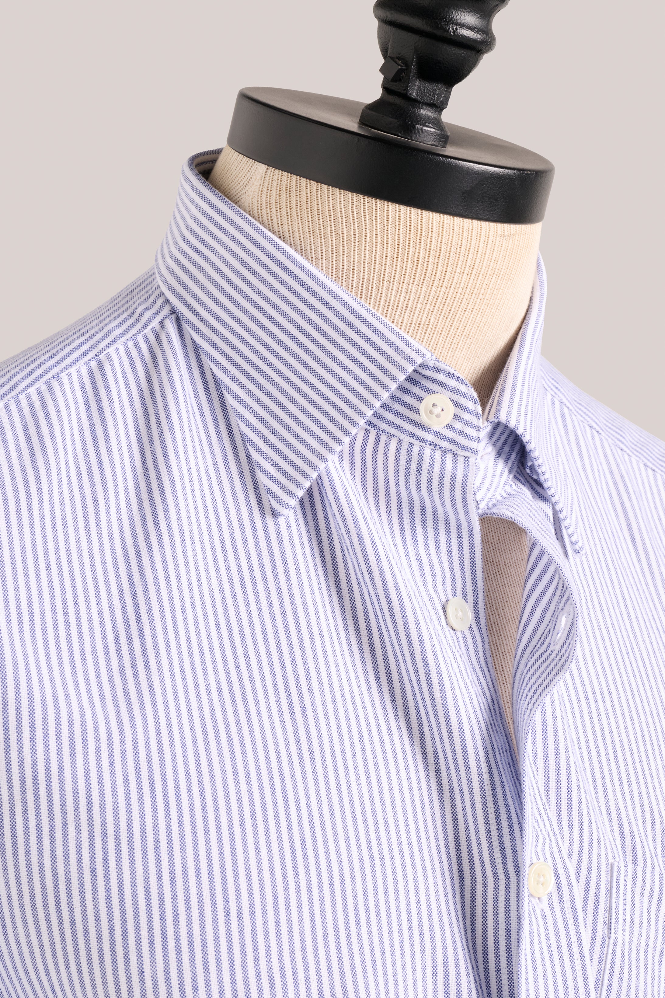 Fenner Essential Oxford Shirt - Navy Stripe - ONLY - XXL