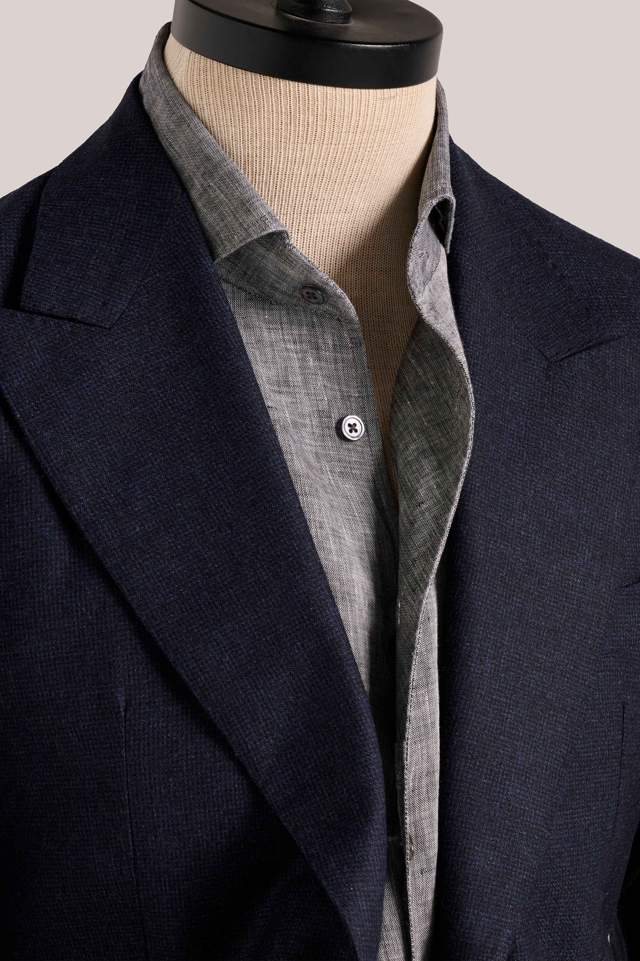 Collins Suit Blazer - Wool/Cashmere - Navy Melange