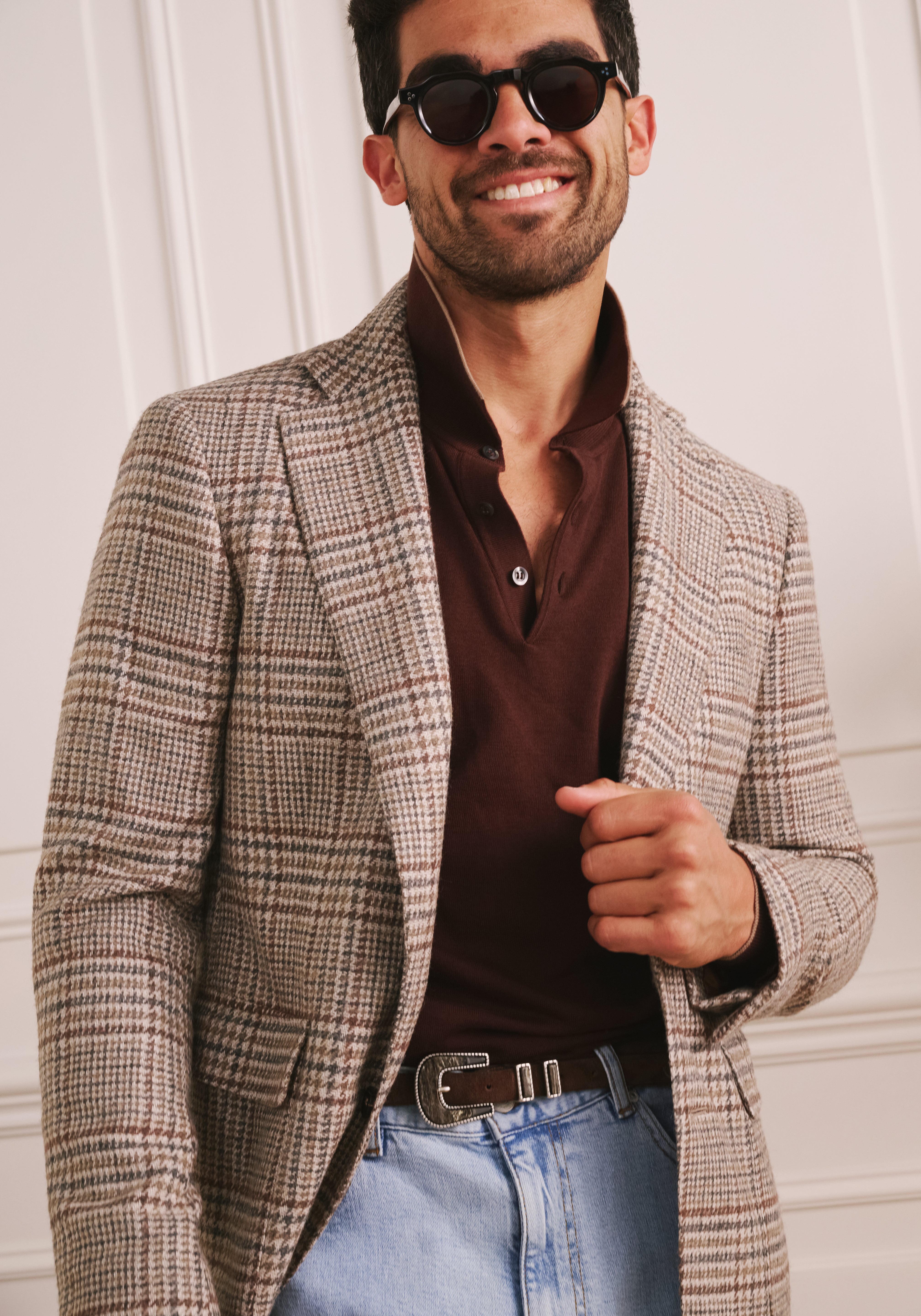 Sample Blazer Check - Ferla Cloth Summer Check - Size 52 IT/ 42 UK