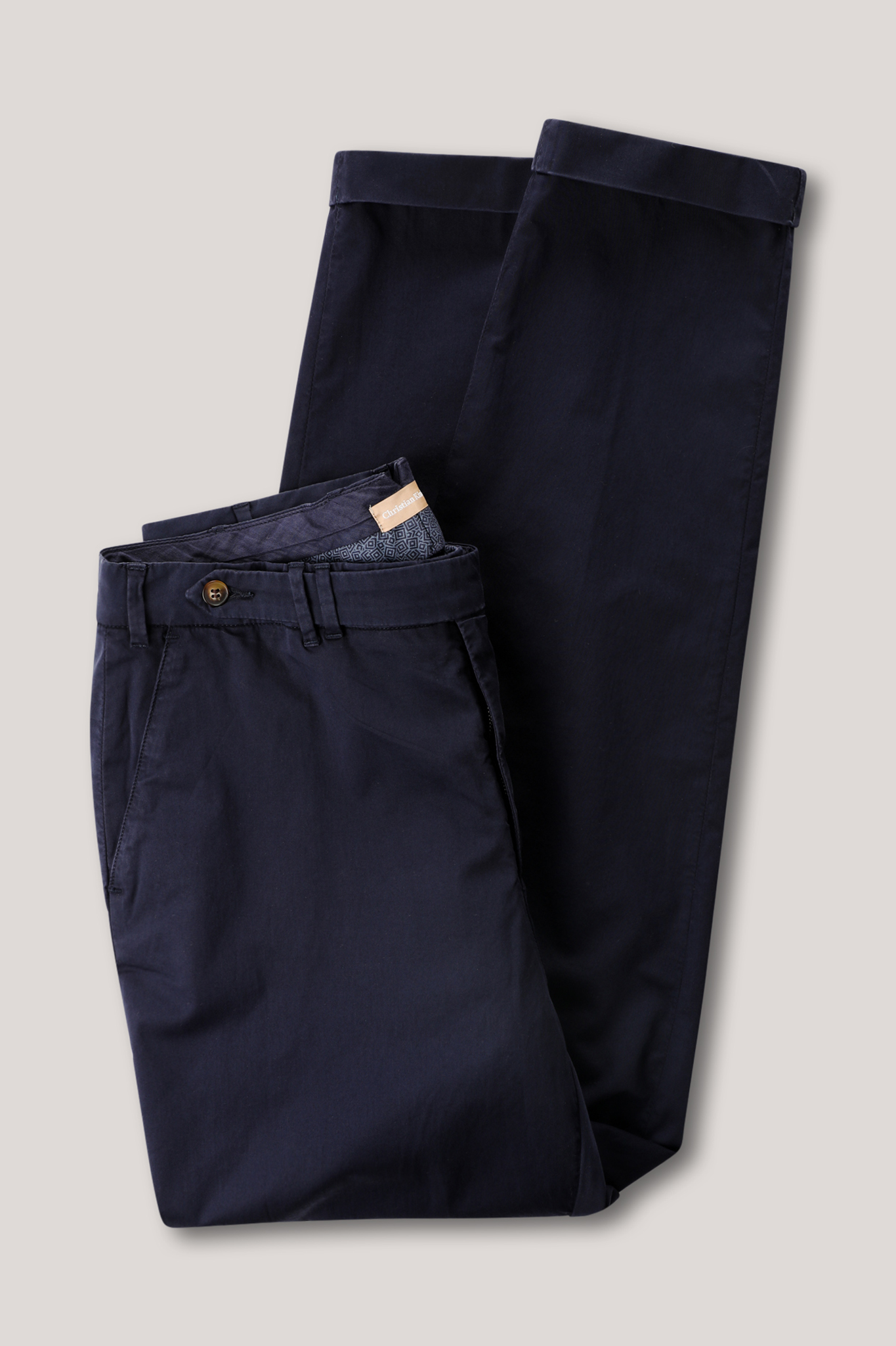 Garment Dyed Carrot Fit Chino Paperweight - Navy