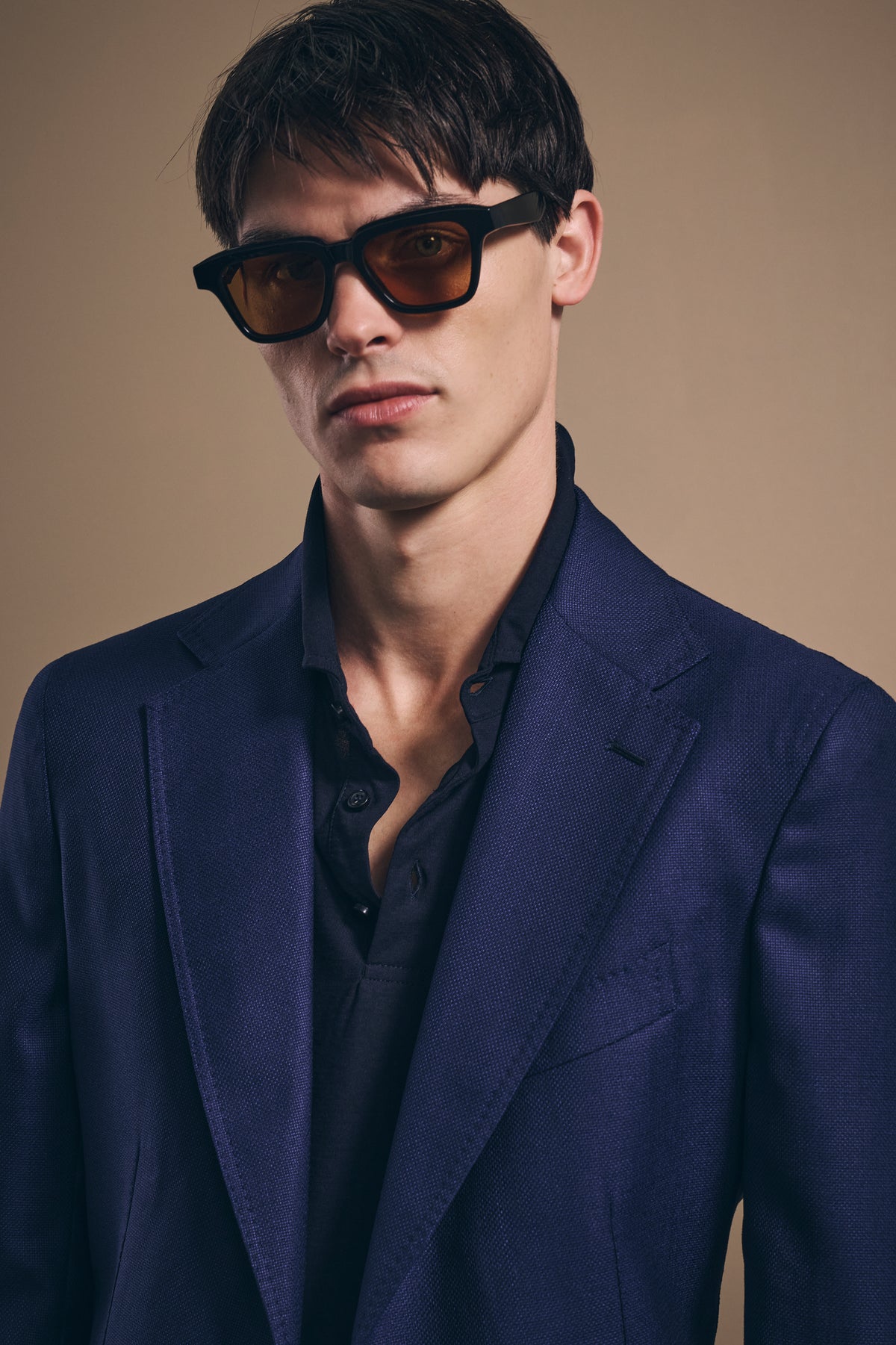 Naples Single-Breasted Blazer - Italian Non-Crease Wool - Navy Blue