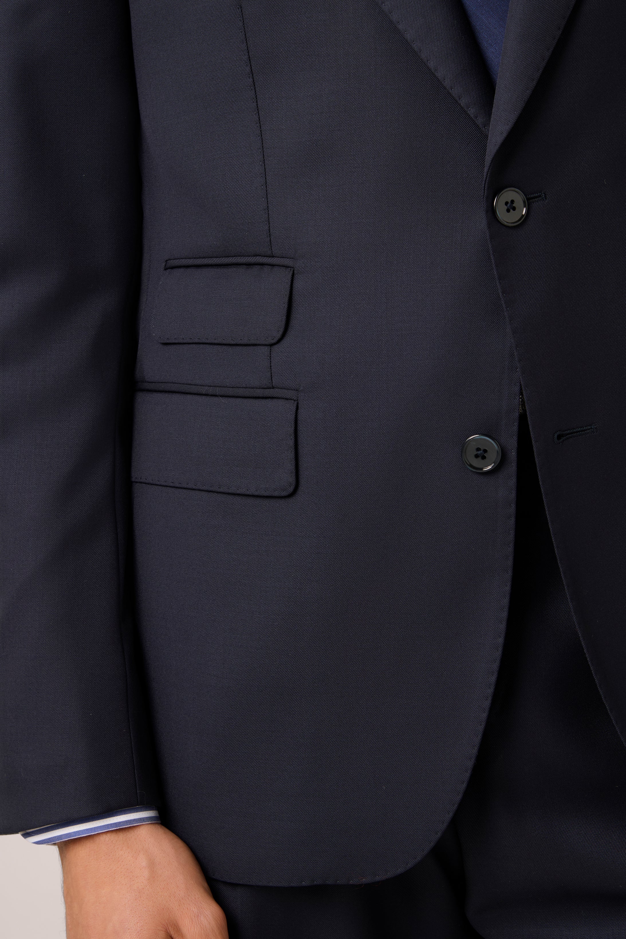 Lightweight Business Suit Blazer - Italian Wool - Navy Blue