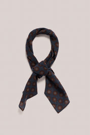 Neck Scarf - Wool - Navy Mosaic