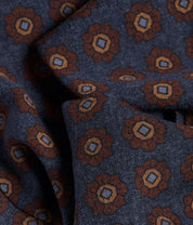 Neck Scarf - Wool - Navy Mosaic