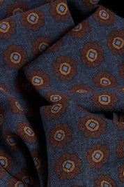 Neck Scarf - Wool - Navy Mosaic