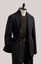 Apollo Unconstructed Blazer- Wool - Navy Speckle
