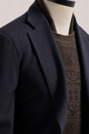 Apollo Unconstructed Blazer- Wool - Navy Speckle
