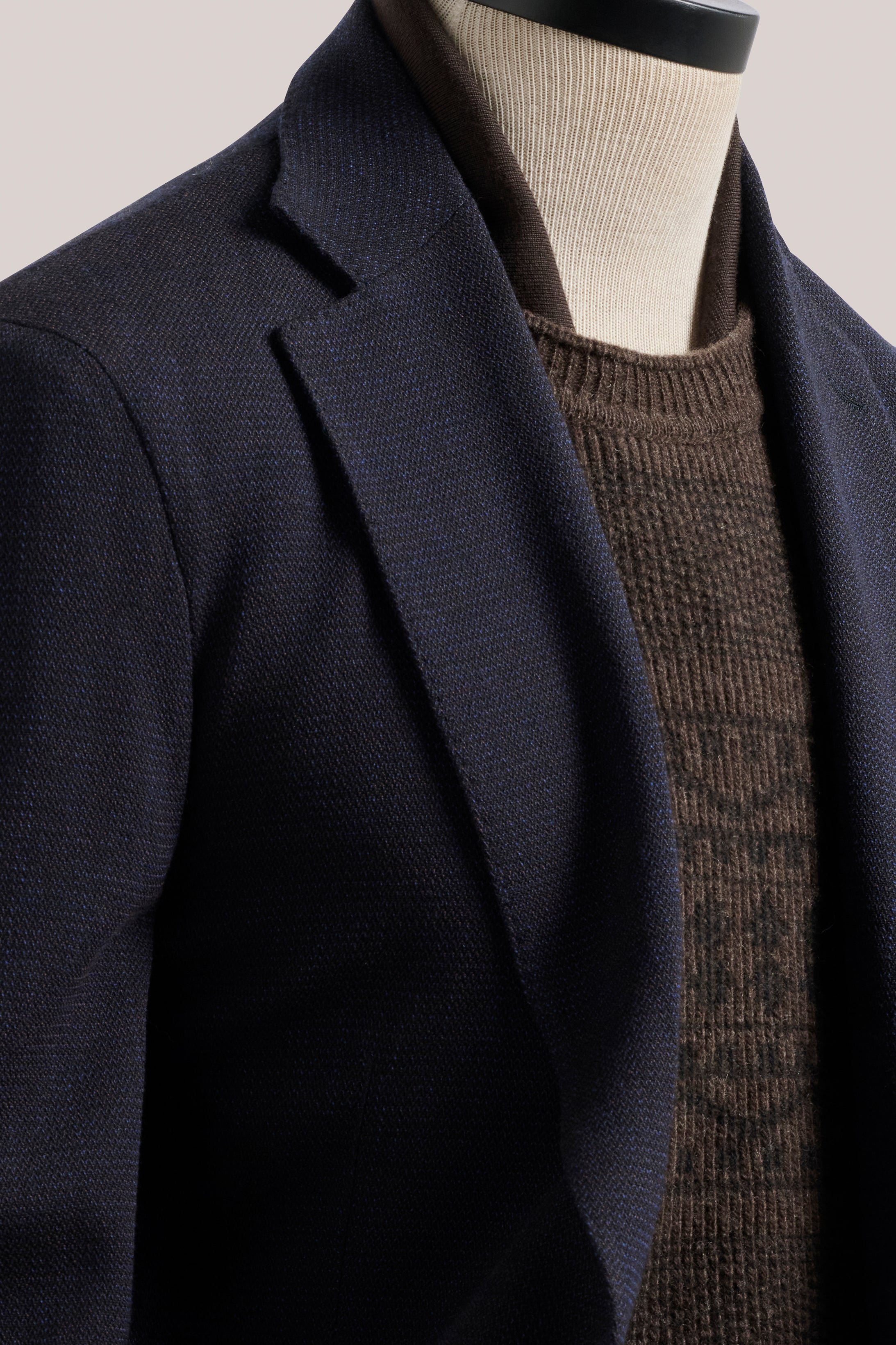 Apollo Unstructured Blazer- Wool - Navy Speckle