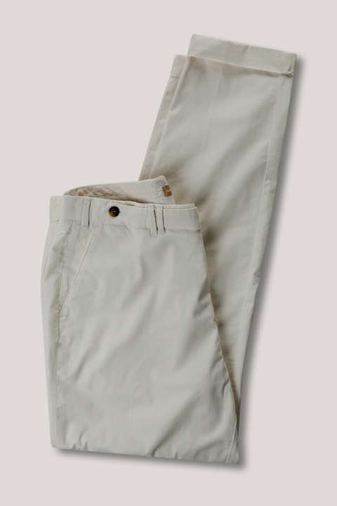 Garment Dyed Carrot Fit Chino Paperweight - Bone