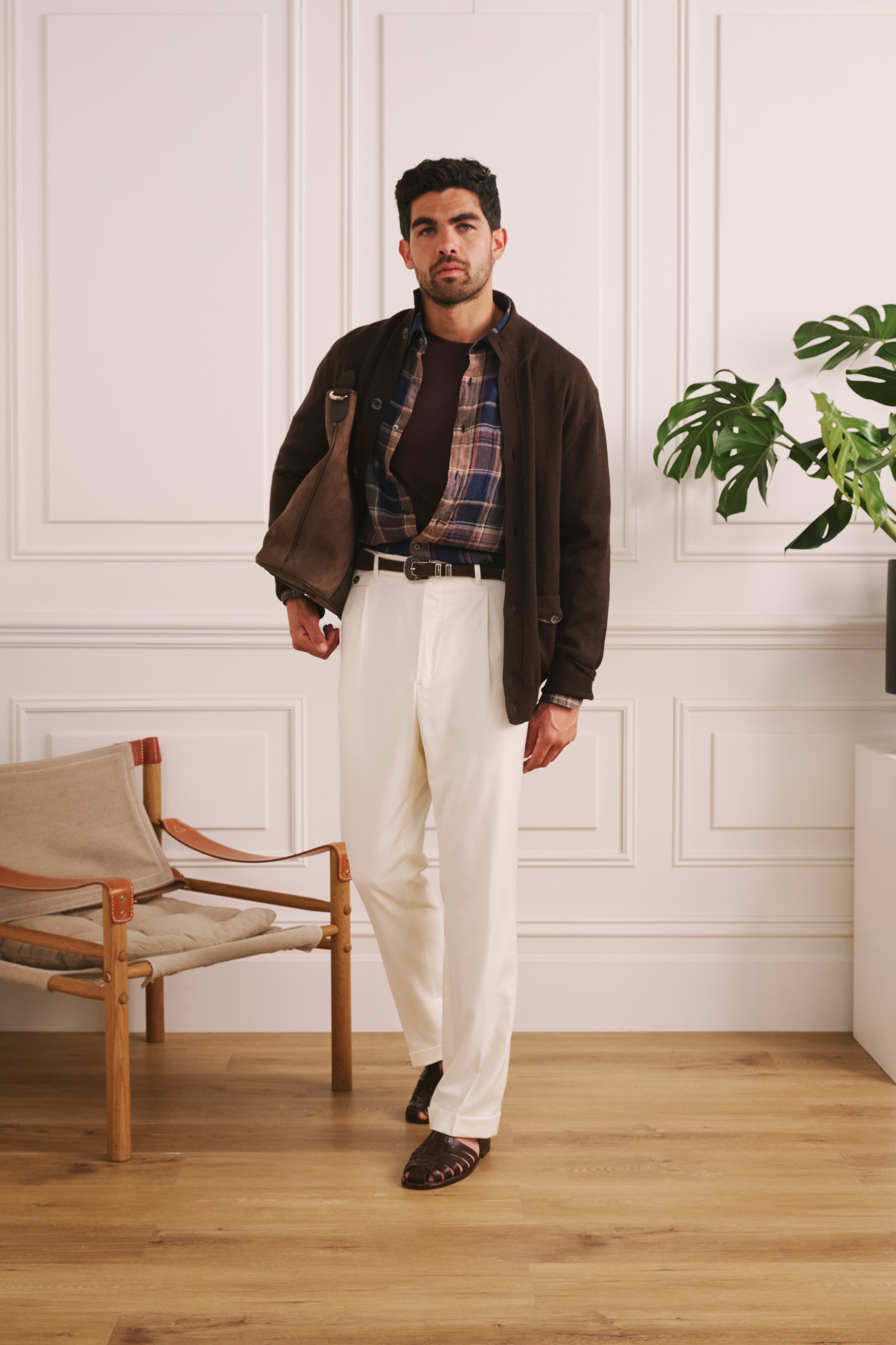 Woodend Cardigan - Wool - Chocolate Brown